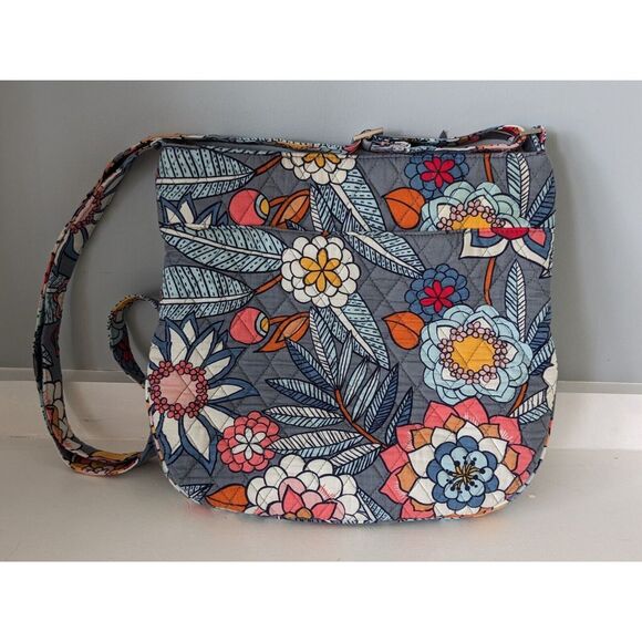 Vera Bradley TROPICAL EVENING Cotton Trio Zip Hipster crossbody bag - Picture 2 of 7